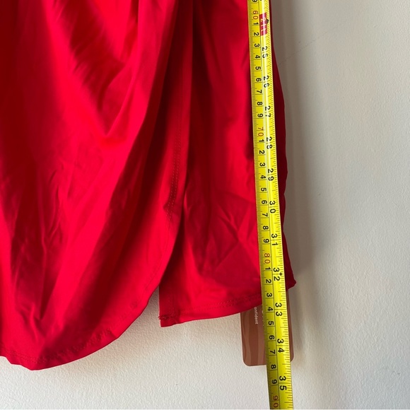 SHEIN SXY Red Knot Front Ruched Bodycon Mini Dress Women’s L NWT Party Cocktail - Picture 8 of 8